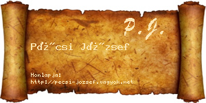 Pécsi József névjegykártya